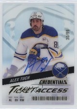 2024-25 Upper Deck Credentials Acetate Ticket Access 30/99 Alex Tuch Auto 06cs