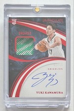 Yuki Kawamura 2024-25 Panini Immaculate 25 RPA Sneaker Patch - Grizzlies
