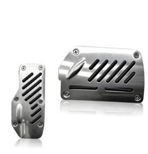 Car Pedal Covers, Alloy Accelerator Brake Pedal Covers, Non-slip 2 PCS Black
