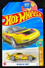 Hot Wheels 2025 1995 95 Mazda RX-7 Drift Yellow, H CASE #163. Combo Ship Read