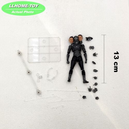Anime Super Hero Spider-Man Black battle suit movable Figure Toy Gift