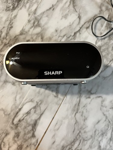 Sharp Large Red Letter Alarm Clock SPC679A Battery Back Up Wireless Charger - Picture 8 of 10
