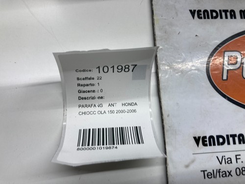 GUARDABARROS DELANTERO DELANTERO ORIGINAL PARA HONDA CHIOCCIOLA 125-150 2000-... - Imagen 5 de 5