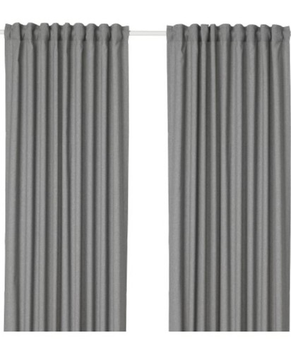 IKEA HANNALENA Room Darkening Curtains 1 Pair Grey 145x300cm 104.108.79 Sealed - Picture 3 of 11