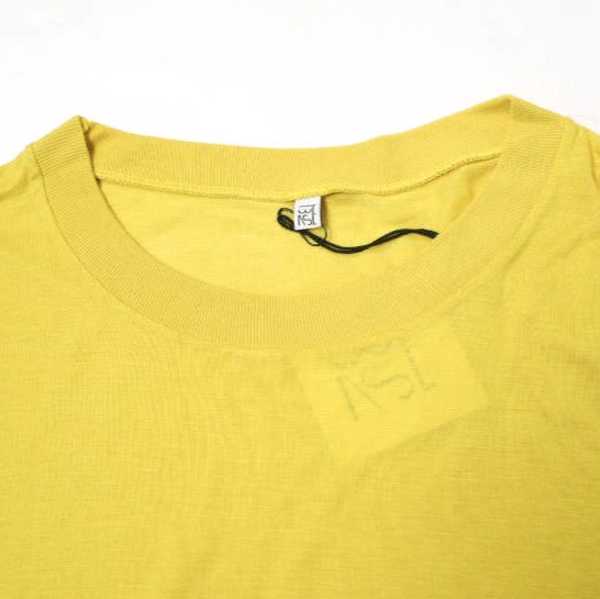 BASERANGE LOOSE LONG SLEEVE TEE XS CAFA YELLOW bamboo cut