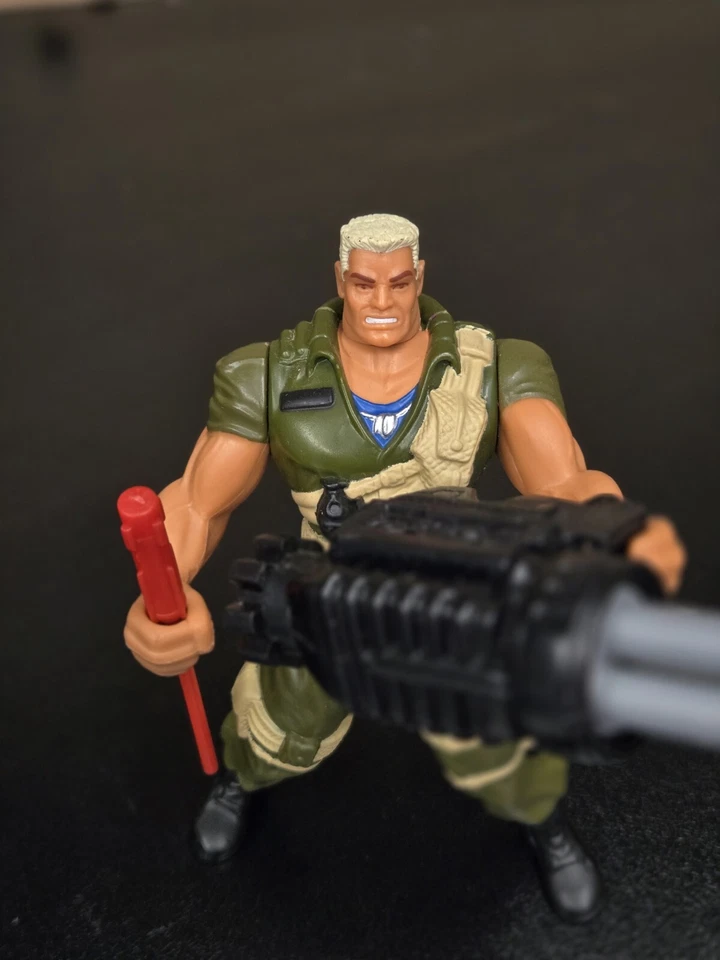 Teniente Stone V1 GI Joe Extreme 1995 Figura de Acción Kenner Completa Lanzador de Misiles Foto 3 de 4