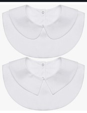 2 Pieces Fake Collar for Women Shirt Blouse Detachable Dickey Faux False Lapel