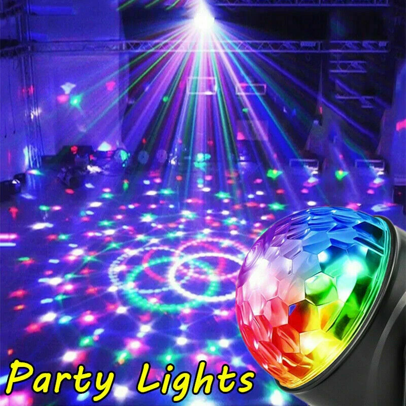 Party Disco LED Stage Magic Ball Lights RGB Rotate Lights Club Decor Night  Lamp