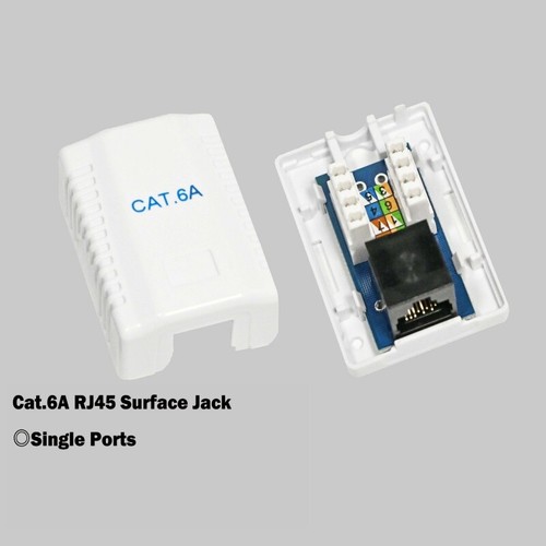 2 x prise LAN prise réseau prise de jonction prise encastrée 1 x RJ45 CAT6a blanc - Photo 4/5