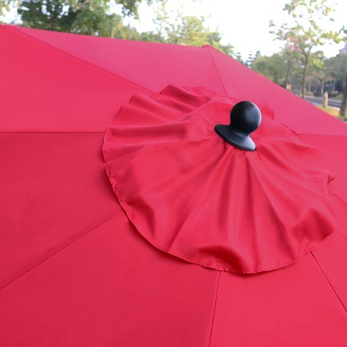 Sunnyglade 9Ft Patio Umbrella Outdoor Table Umbrella with 8 Sturdy Ribs Red - Picture 6 of 6
