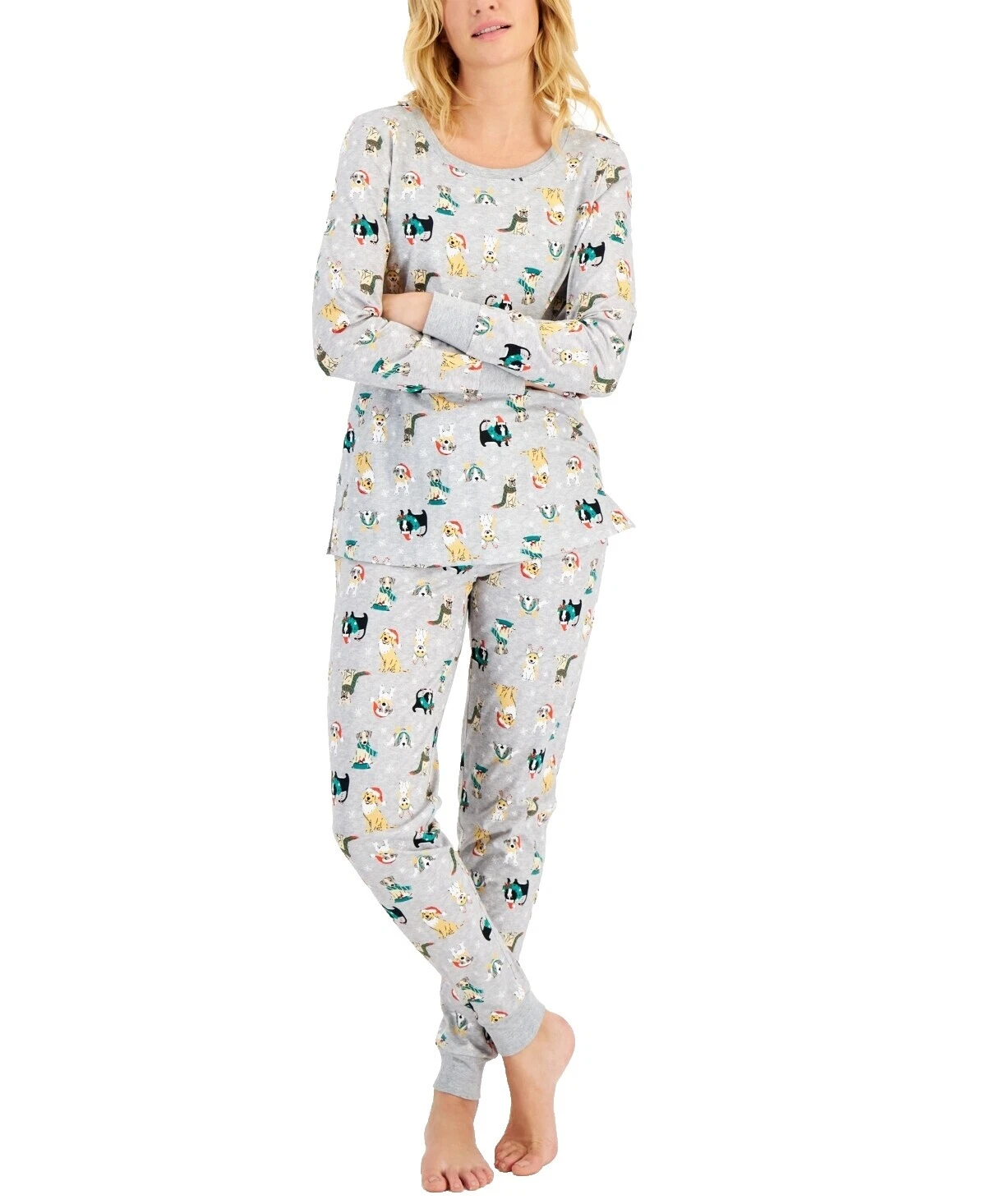 Impresión animal de algodón de Navidad Pijamas y batas para Mujeres