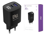 NetzladegeräT Encore Energy Gan Qc 4 Pd 3.0 USB-A USB-C Gan-3083R Mit Display