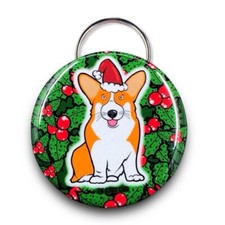 Corgi Dog Santa Bottle Opener Keychain Handmade Pet Portrait Accessories