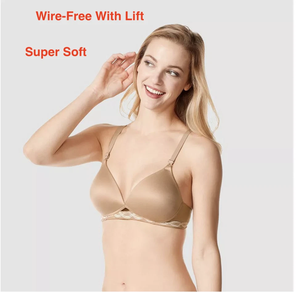 Sujetadores súper suaves para mujer sin aros con elevación sexy cómodos calientes simplemente suaves Foto 3 de 4