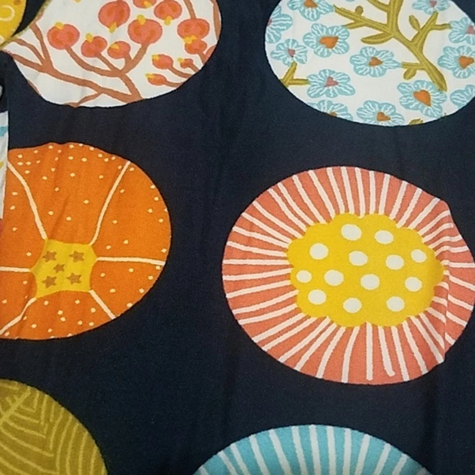 Agnes and Dora Women's Size XS Capri Navy Blue Leggings Polka Posies Foto 3 de 3