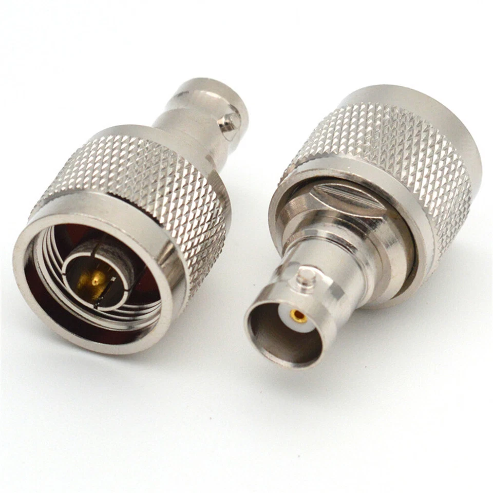 N-Type Male to BNC Female Plug Jack RF Adapter Barrel Connector 2/4PCS - Image 2 of 4