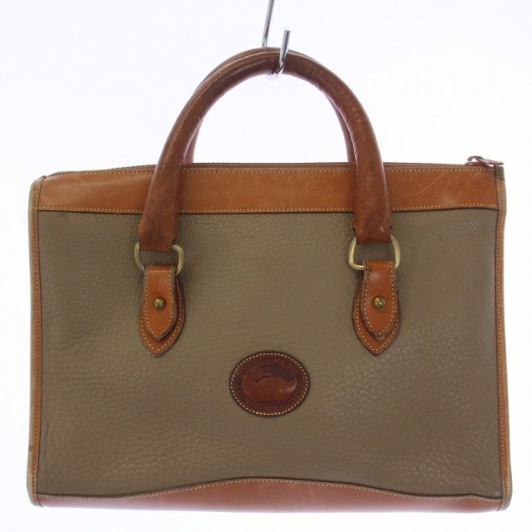 Dooney & Bark DOONEY&BOURKE Handbag Leather Beige Brown BM Dooney & Bark DOONEY&BOURKE Handbag Leather Beige Brown BM