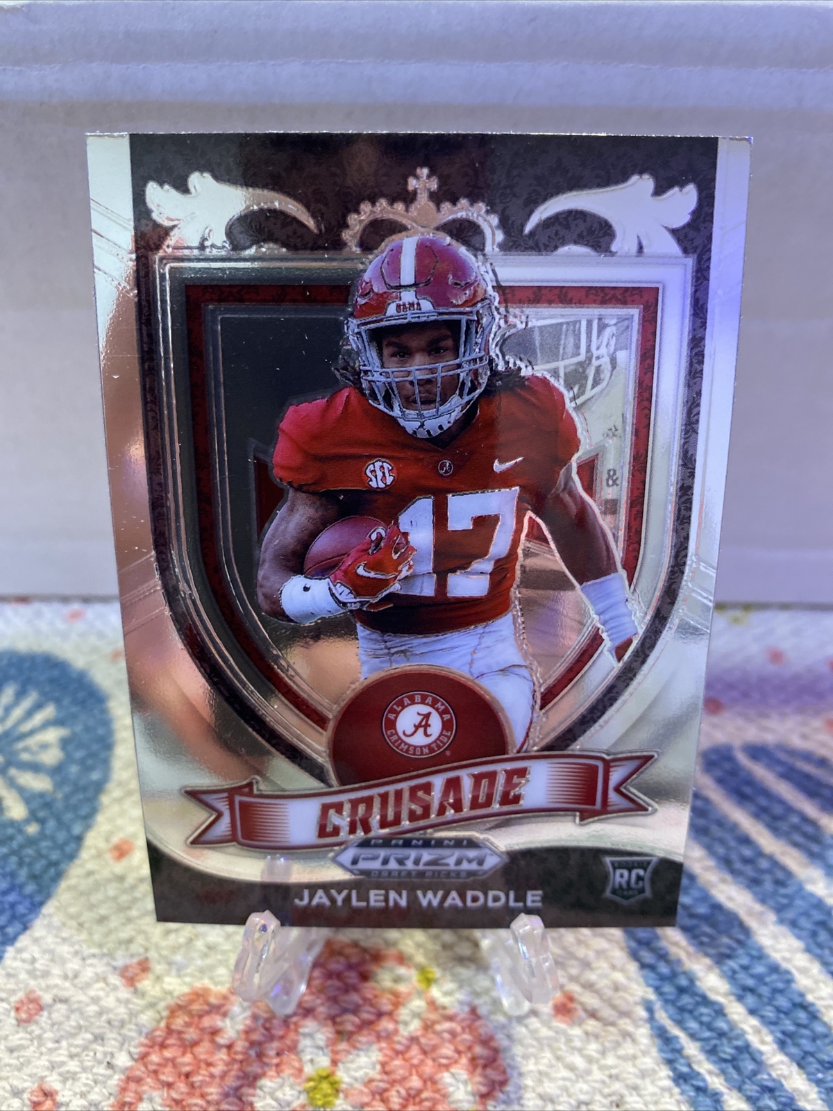 2021 Panini Prizm Draft Picks - Crusade Silver Prizm #169 Jaylen Waddle (RC)