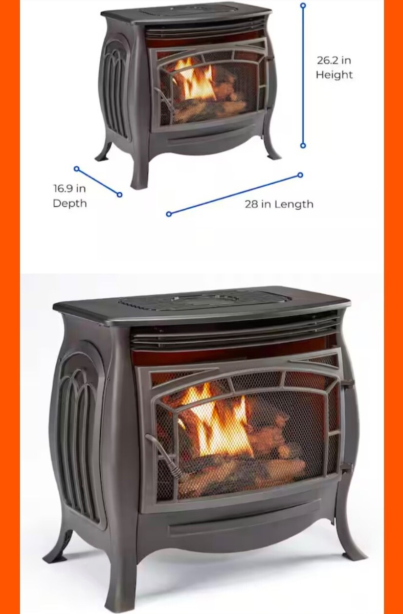 Pellet Stove Duluth Forge Dual Fuel Gas Stove 26K BTU Ventless