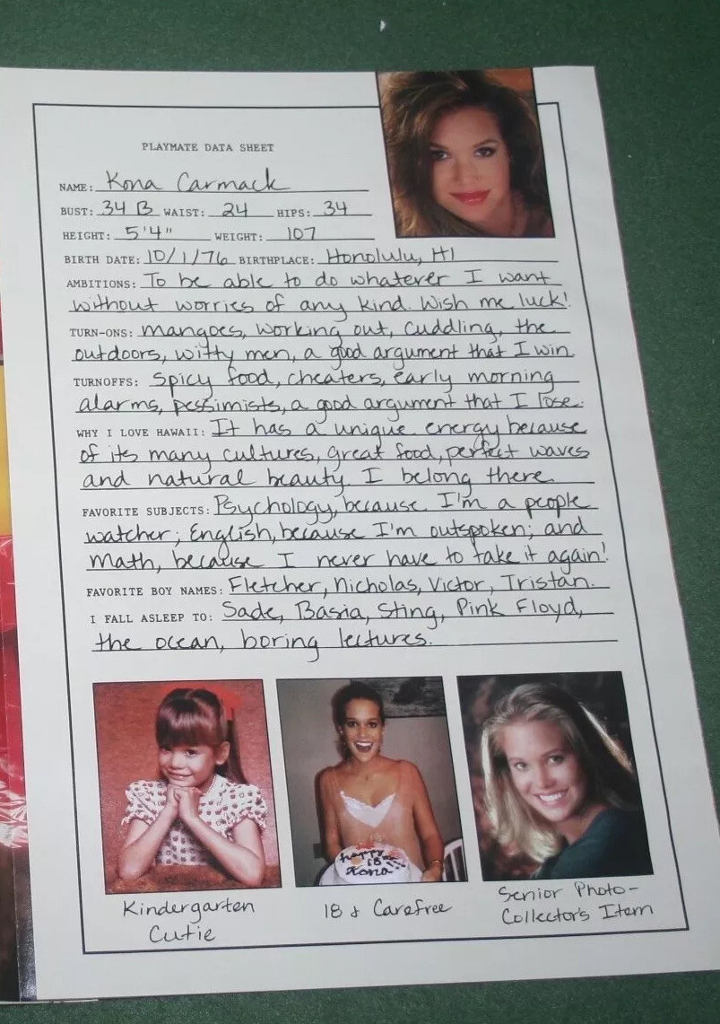 Playboy Feb 1996 POM Kona Carmack Courtney Love Leslie Nielsen Bruce Willis | eBay