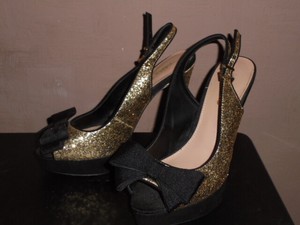 black and gold glitter shoes