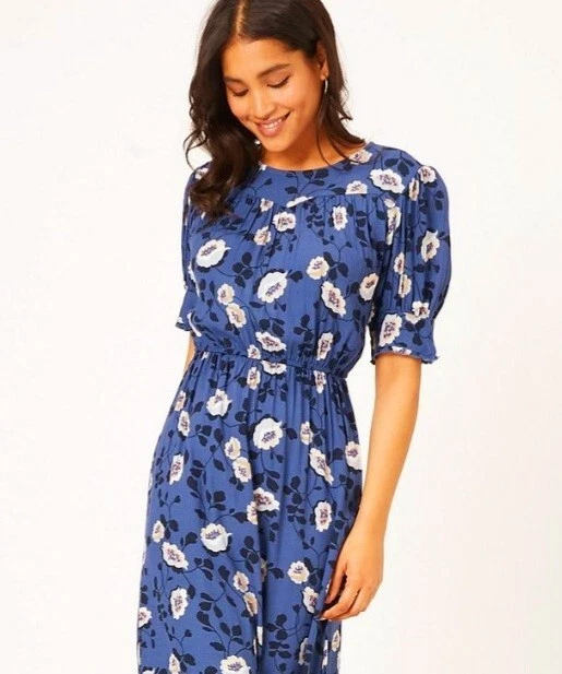 Marks and Spencer Blue Floral Jumpsuit brand new UK size 14