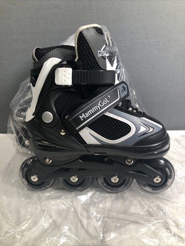 MammyGol New Roller Blades Inline Skates Adjustable Kids Size 10-13 Outdoor - Picture 4 of 8