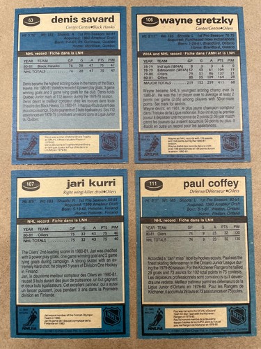 1981-82 OPC O-Pee-Che Juego Completo de Hockey Nuevo-Mt avg Coffey Kurri Stastny Novato - Imagen 3 de 24