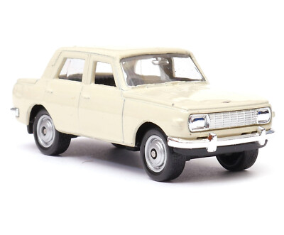 Lot De 4 Voitures Miniatures Welly 1/64 - Fiat 500, Skoda 100, Wartburg 353, Fiat 600 - Neuf