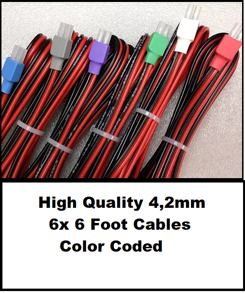 6 Universal 4,2mm 6 Foot/18 AWG Home Theater Speaker Cables Samsung