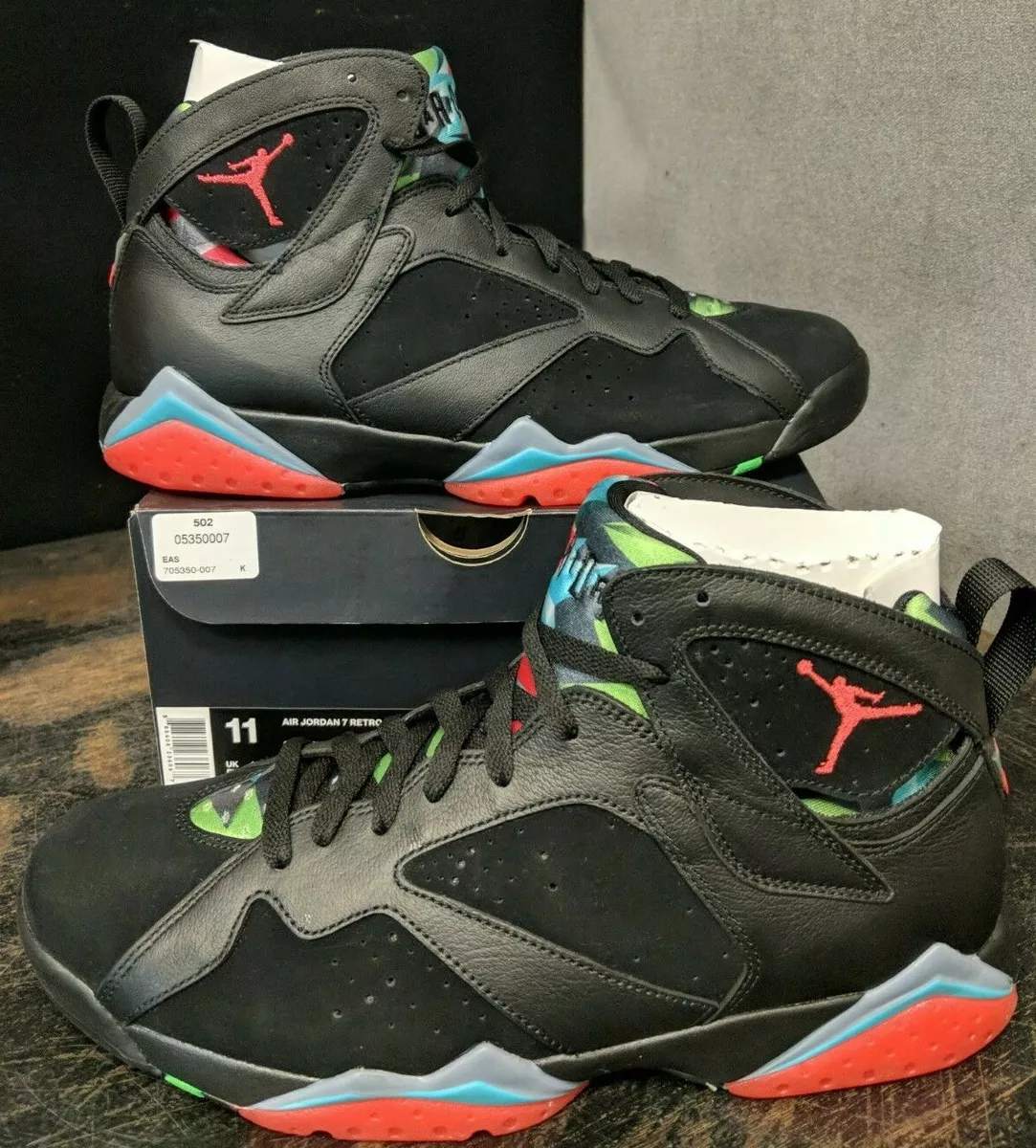 NIB Nike Air Jordan 7 Retro Black Red Grey 30th Anniversary Men