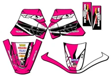 1990-2023 PW 50 13 FLY Pink Senge Graphics Kit Compatible with Yamaha