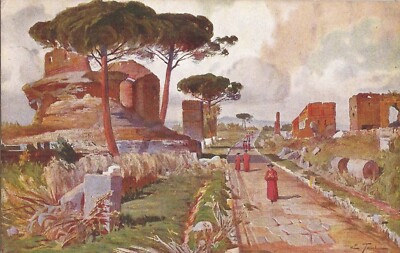ARTIST SIGNED - Rome, ITALY - Via Appia Antiqua