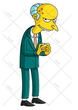 Pre Cut Mr Burns Simpson Edible Cake Topper, Decoration Various sizes