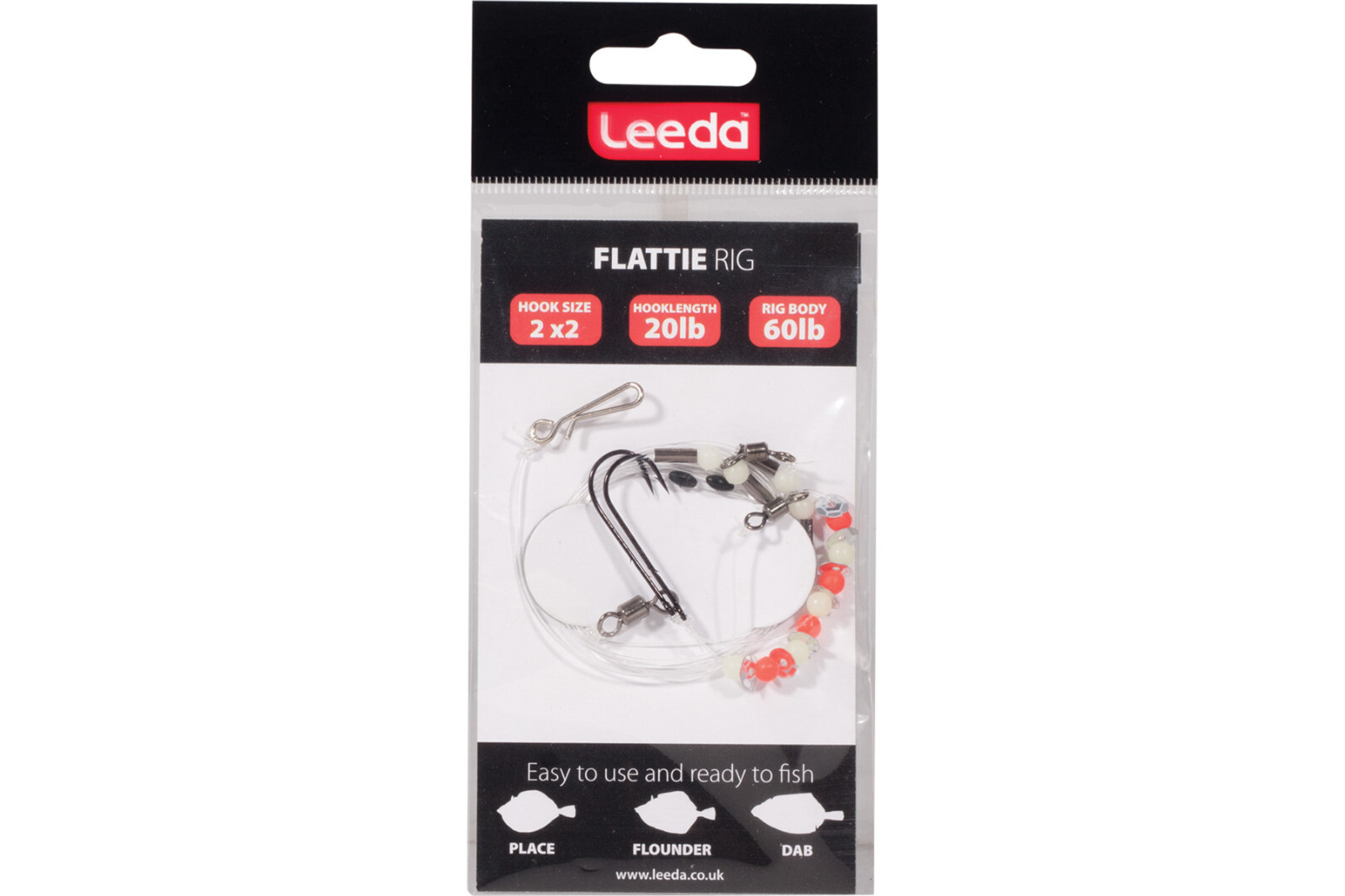 Leeda Flattie Rig NEW Sea Fishing 20lb Ready Tied Rig - L6027