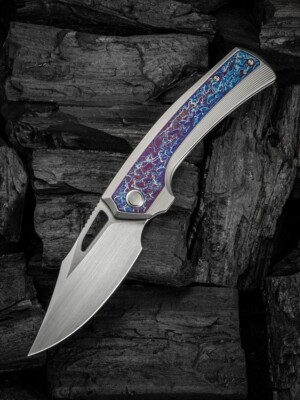 We Knife Co Ltd Nefaris Folding Knife 3.5'' CPM-20CV Steel Blade Titanium Handle