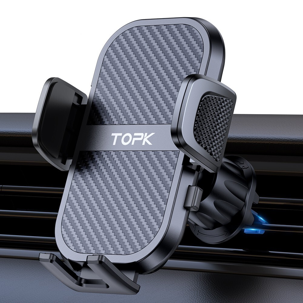 TOPK Phone Mount for Car Universal Air Vent with Hook Clip Car Phone Holder-image