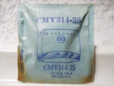 GS CMY314-25 Watch Crystal Fit Bulova Broadcaster C - 25.0 x 18.8 mm Replacement