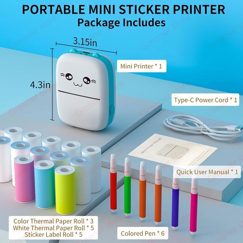 Mini Pocket Thermal Printer Bluetooth Mobile Phone Photos Label Printing Machine - Picture 12 of 14