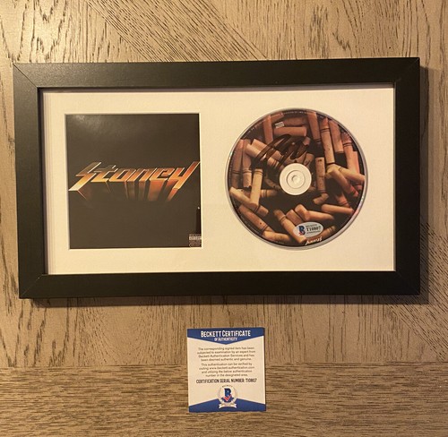 POST MALONE FIRMATO STONEY CD BECKETT BAS COA AUTO POSTY - Foto 2 di 2