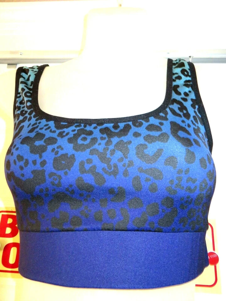 Auténtico Sujetador $90 COR by ULTRACOR Ombre Leopardo Cuello Redondo en Púrpura/Azul-Pequeño Foto 2 de 4