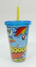 My Little Pony Tumbler Cup Straw Kids Water Bottle Rainbow Dash Twilight Sparkle