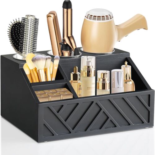 Unistyle Hair Dryer Holder Wall Mounted, Tool Organizer, Carving-black