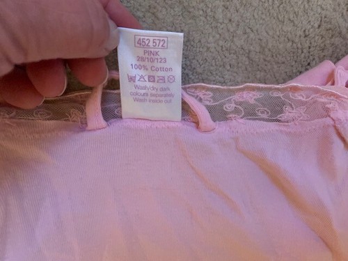 M&Co dressing gown/wrap/robe/cover up cotton soft pink- size M - Picture 4 of 5