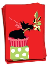 36 Christmas Greeting Cards Set 5"x7" w/ Envelopes(1 Design) Xmas Scotty