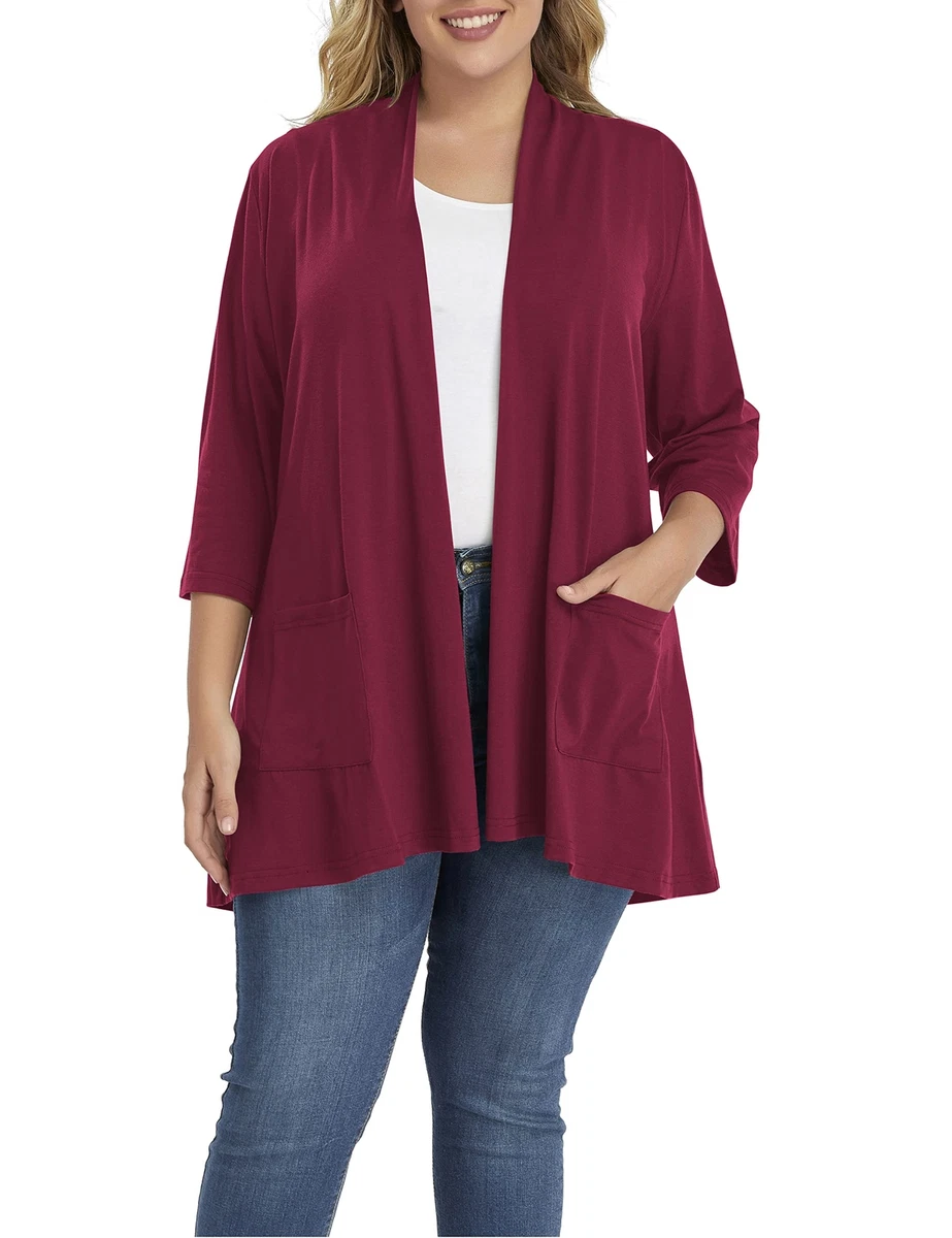 Long Plus Size cardigans for Women Easy to Wear Open Front