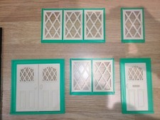 Not Hobbies Dolls House Windows, Door & Patio Doors Job Lot Green Cream Opening