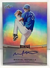 Michael Matuella 2015 Leaf Metal Draft Prismatic Refractor Autograph Auto SP