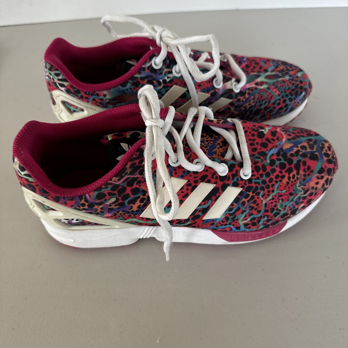 ADIDAS ZX FLUX TORSION TIE DYE MULTICOLOR RUNNING SHOES WOMENS