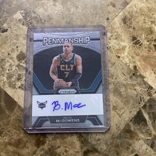 2023-24 Prizm Bryce McGowens Penmanship Auto #PNM-MCG Charlotte Hornets B-10